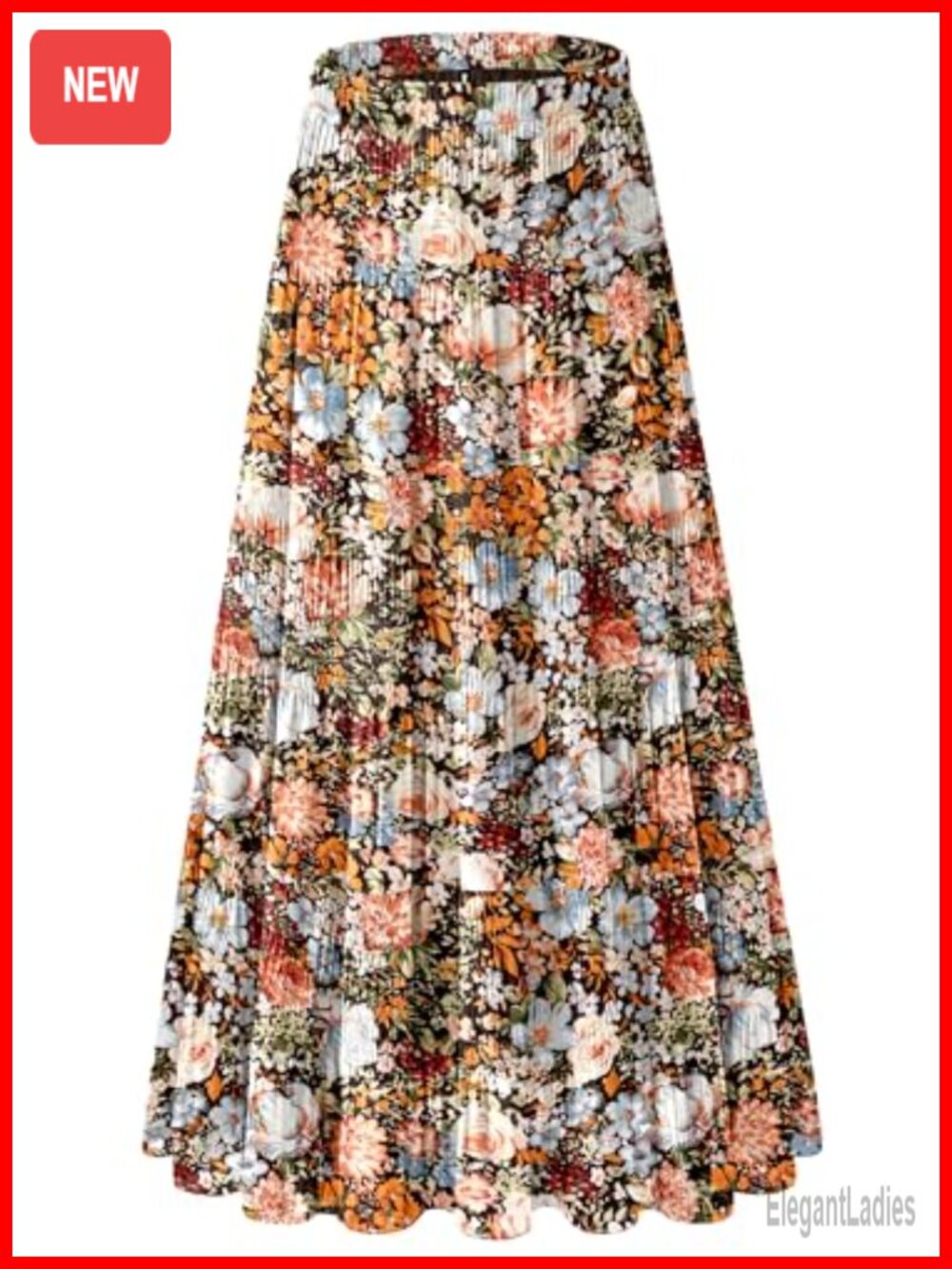 Women's Chiffon Maxi Skirt Pleated A-Line Long Flowy Summer Boho